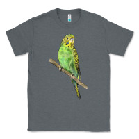 Charcoal Heather Budgeriar Bird Parrot Classic Tee - LillyAllenDesigns