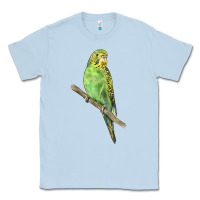 Dusty Blue Budgeriar Bird Parrot Classic Tee - LillyAllenDesigns