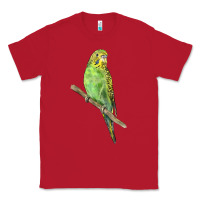 Red Budgeriar Bird Parrot Classic Tee - LillyAllenDesigns