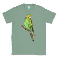 Sage Budgeriar Bird Parrot Classic Tee - LillyAllenDesigns
