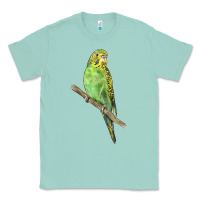 Seafoam Budgeriar Bird Parrot Classic Tee - LillyAllenDesigns