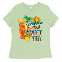Matcha sunshine and sweet tea Ladies Tee - texasbilliewilder