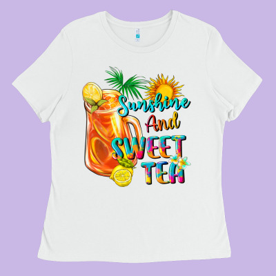 Sunshine And Sweet Tea Ladies Tee Designed By Texasbilliewilder