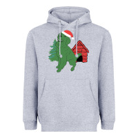 Heather Grey Christmas Dog Heavyweight Hoodie - Bettercallsaul