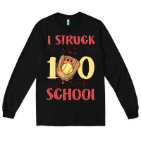 Black i struck out 100 days of school Long Sleeve Tee - MaliasSmallBusiness