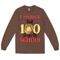 Chestnut i struck out 100 days of school Long Sleeve Tee - MaliasSmallBusiness