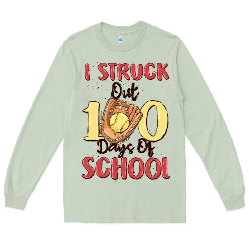 I Struck Out 100 Days Of School Long Sleeve Tee by MaliasSmallBusiness | Teevron