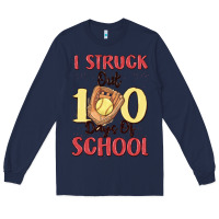 Navy i struck out 100 days of school Long Sleeve Tee - MaliasSmallBusiness