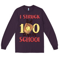 Plum i struck out 100 days of school Long Sleeve Tee - MaliasSmallBusiness