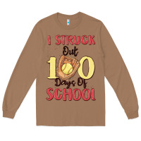 Toasted Coconut i struck out 100 days of school Long Sleeve Tee - MaliasSmallBusiness