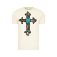 Vintage Arctic turquoise cross Vintage Tee - AdoDesignShop