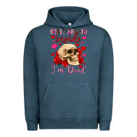 Pigment Midnight Navy roses are red inside i m dead Urban Hoodie - OliviaCreatesArt