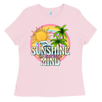Bubblegum Pink sunshine is on my mind Ladies Tee - texasbilliewilder