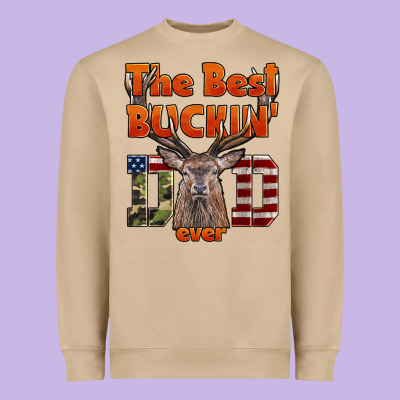 The Best Bucking Dad Ever Heavyweight Sweatshirt Designed By Lillyallendesigns