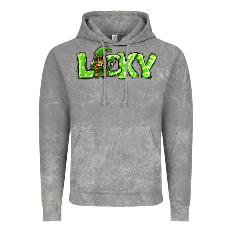 St Patricks Day Lucky Gnome Vintage Hoodie by Jasminsmagicworld | Teevron