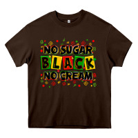Chocolate Brown no sugar no cream black Heavy Core Tee - Zillion Design Studio