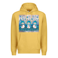 Antique Gold snowman winter Premium Hoodie - JahusDesignShop