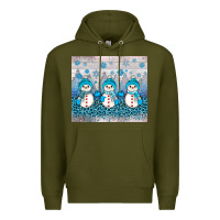 Snowman Winter Premium Hoodie | Teevron