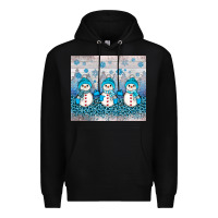 Black snowman winter Premium Hoodie - JahusDesignShop