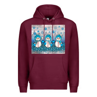 Burgundy snowman winter Premium Hoodie - JahusDesignShop