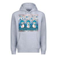 Heather Grey snowman winter Premium Hoodie - JahusDesignShop