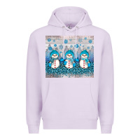 Lilac snowman winter Premium Hoodie - JahusDesignShop
