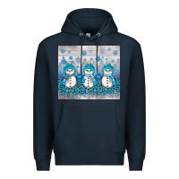 Navy snowman winter Premium Hoodie - JahusDesignShop