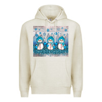Oatmeal Heather snowman winter Premium Hoodie - JahusDesignShop