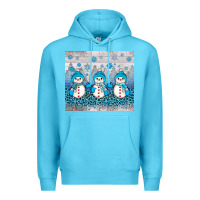 Ocean Blue snowman winter Premium Hoodie - JahusDesignShop