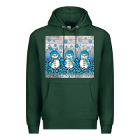 Sports Green snowman winter Premium Hoodie - JahusDesignShop