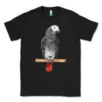 Black African Gray Parrot Bird Classic Tee - LillyAllenDesigns