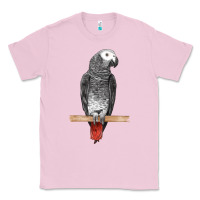 Bubblegum Pink African Gray Parrot Bird Classic Tee - LillyAllenDesigns