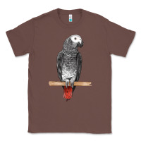 Chestnut African Gray Parrot Bird Classic Tee - LillyAllenDesigns