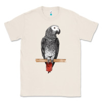 Natural African Gray Parrot Bird Classic Tee - LillyAllenDesigns