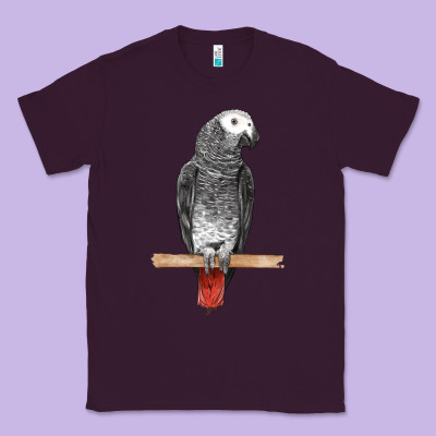 African Gray Parrot Bird Classic Tee Designed By Lillyallendesigns