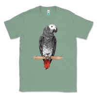 Sage African Gray Parrot Bird Classic Tee - LillyAllenDesigns