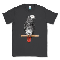 Smoke African Gray Parrot Bird Classic Tee - LillyAllenDesigns