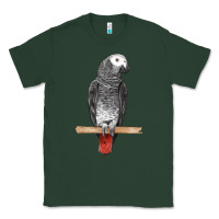 Sports Green African Gray Parrot Bird Classic Tee - LillyAllenDesigns
