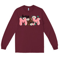 Burgundy horse mom Long Sleeve Tee - MaliasSmallBusiness