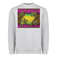 Heather Grey mardi gras  leopard pink glitter Heavyweight Sweatshirt - BarkalooDesign