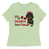Matcha my valentine has paws Ladies Tee - RanaPortraitStore