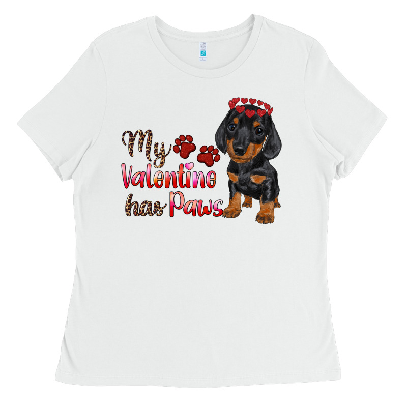 My Valentine Has Paws Ladies Tee by RanaPortraitStore | Teevron