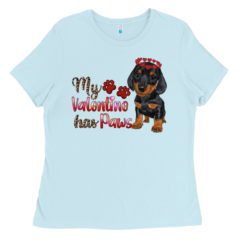 My Valentine Has Paws Ladies Tee by RanaPortraitStore | Teevron