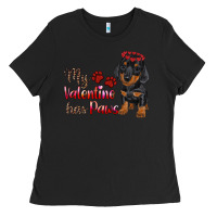Black my valentine has paws Ladies Tee - RanaPortraitStore