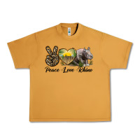 Peanut Butter peace love rhino Urban Heavy Tee - LillyAllenDesigns