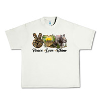 Pistachio peace love rhino Urban Heavy Tee - LillyAllenDesigns