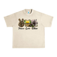 Sandshell peace love rhino Urban Heavy Tee - LillyAllenDesigns