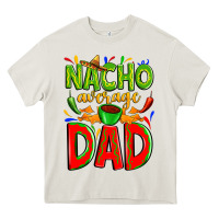 Cream nacho average dad Heavy Core Tee - Zillion Design Studio