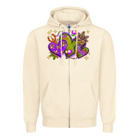 Sandshell Mardi Gras Hearts Zipper Hoodie - BundleAndBundleShop