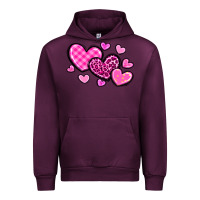Mauve Wine love hearts Urban Hoodie - OliviaCreatesArt